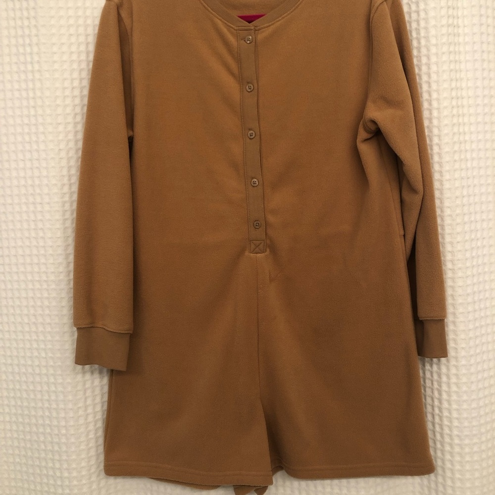 Old Navy camel fleece romper
